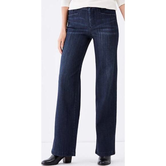 J. Jill Smooth Fit Full Leg Jeans Blue Denim Size 18 Casual Wardrobe Basics - Picture 1 of 12